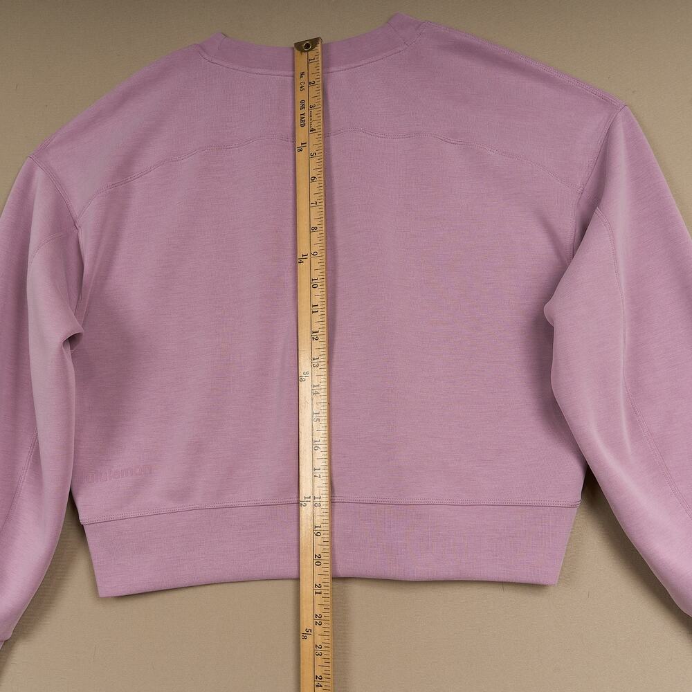 Lululemon Perfectly Oversized Cropped Crew Softstreme Purple Lavender Size 4 - Picture 6 of 8